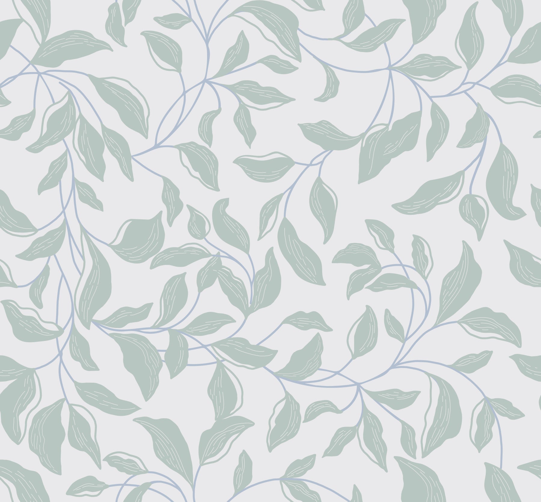Papier peint à canopée à feuilles serein⁠ in your room — zoomed