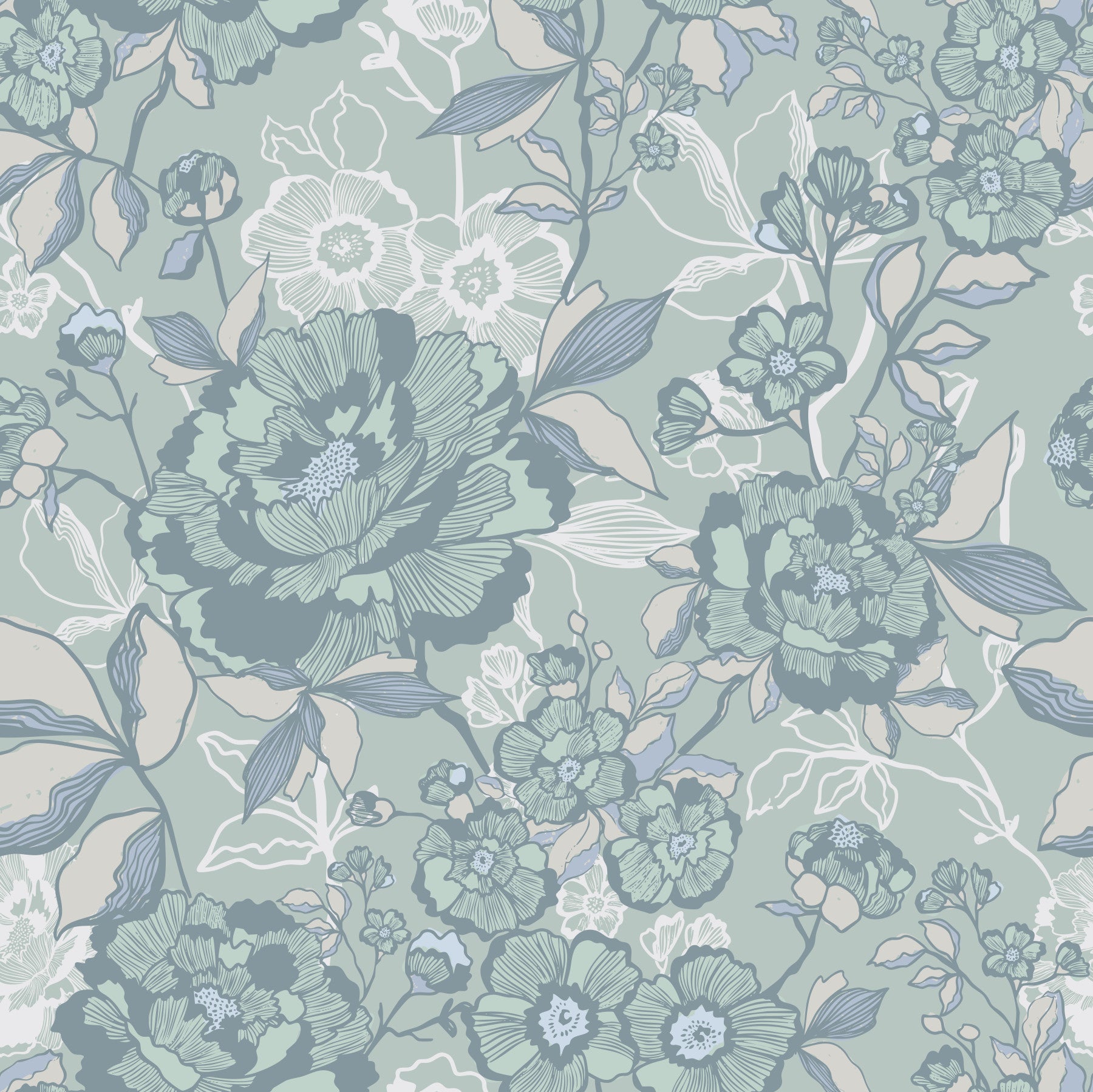 Bloom Linework tapet⁠