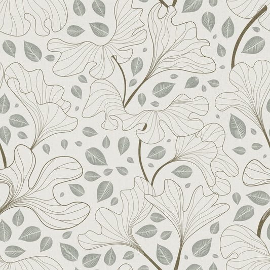 Zeitlose Ginkgo Garden weiche blaue Tapete⁠