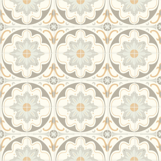 Alderen sementfliser backsplash - grått tapet⁠