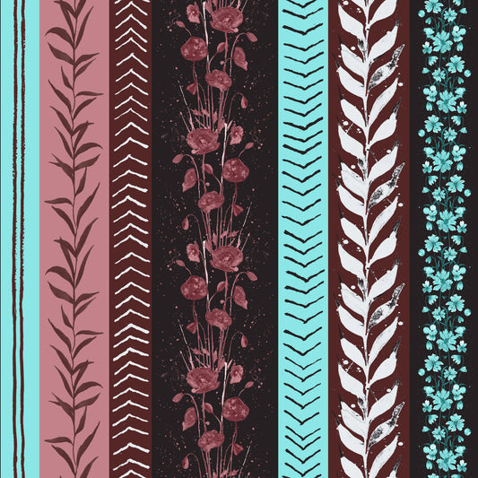 Herbststreifen moderne luxuriöse rote türkiser wallpaper⁠