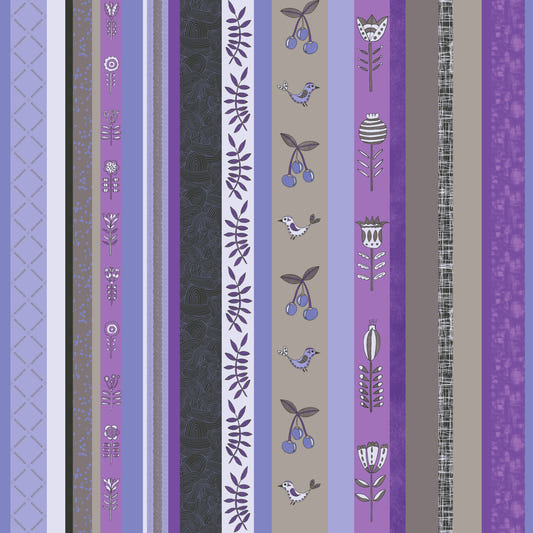 Garde-fantasque Stripes Wallpaper pourpre⁠