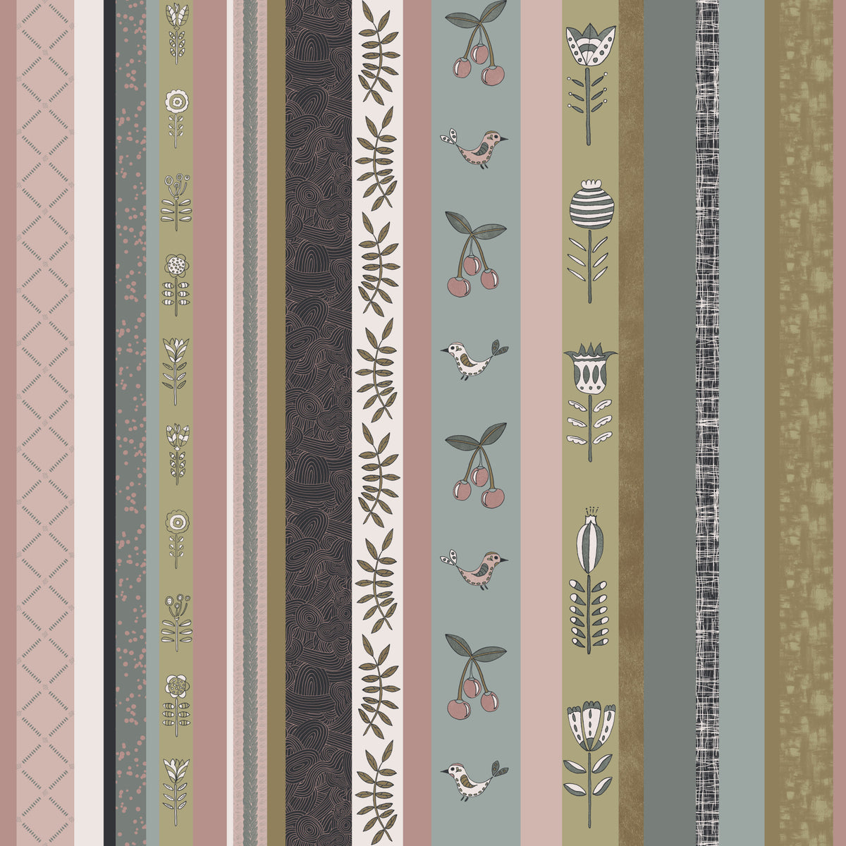 Rayures de jardin fantaisiste in your room — zoomed