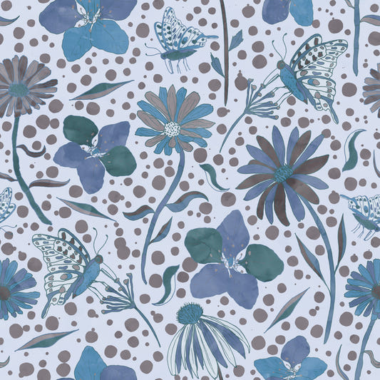 Fond d'écran bleu de jardin papillon secret⁠