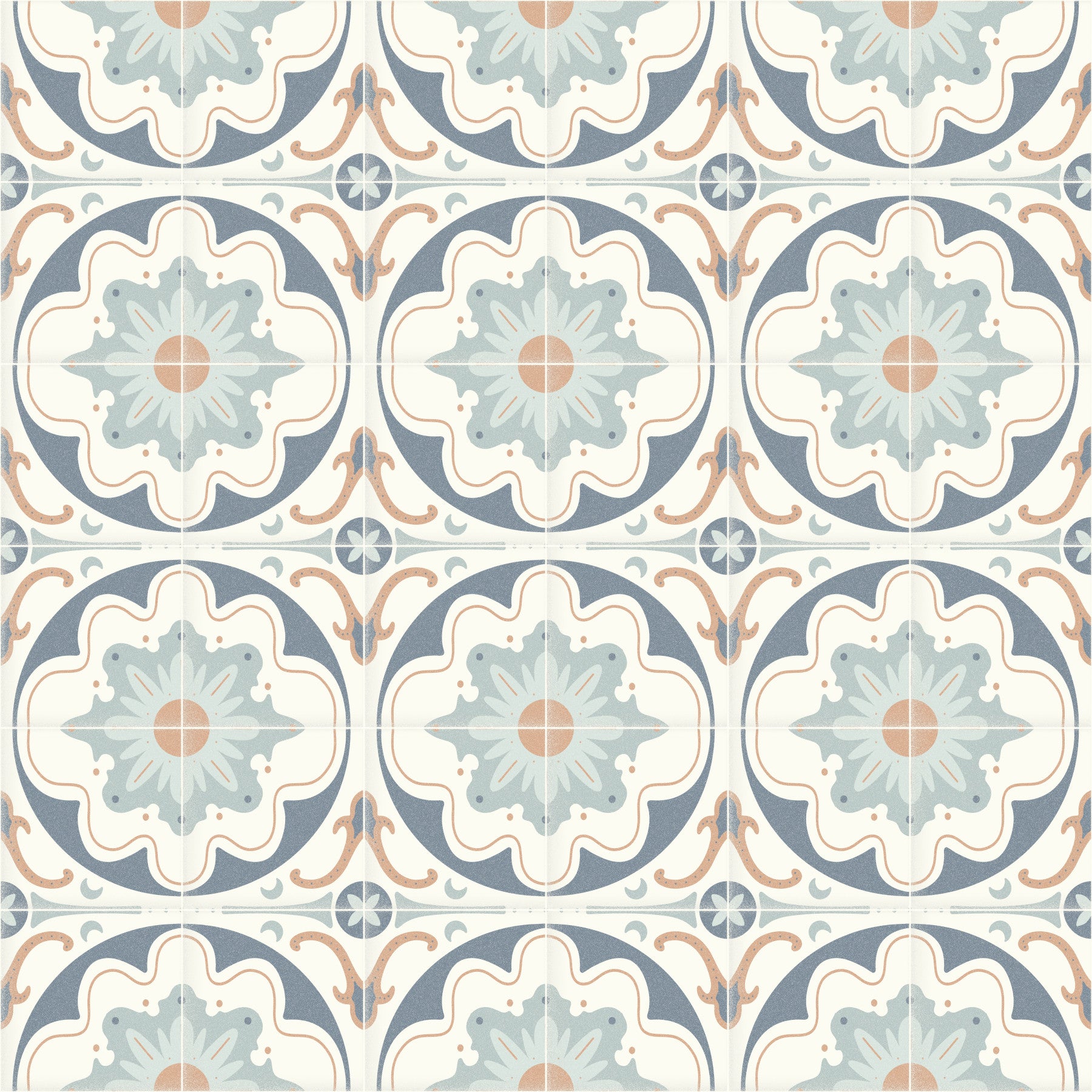 Åldrande cementplattor backsplashes - Navy Wallpaper⁠