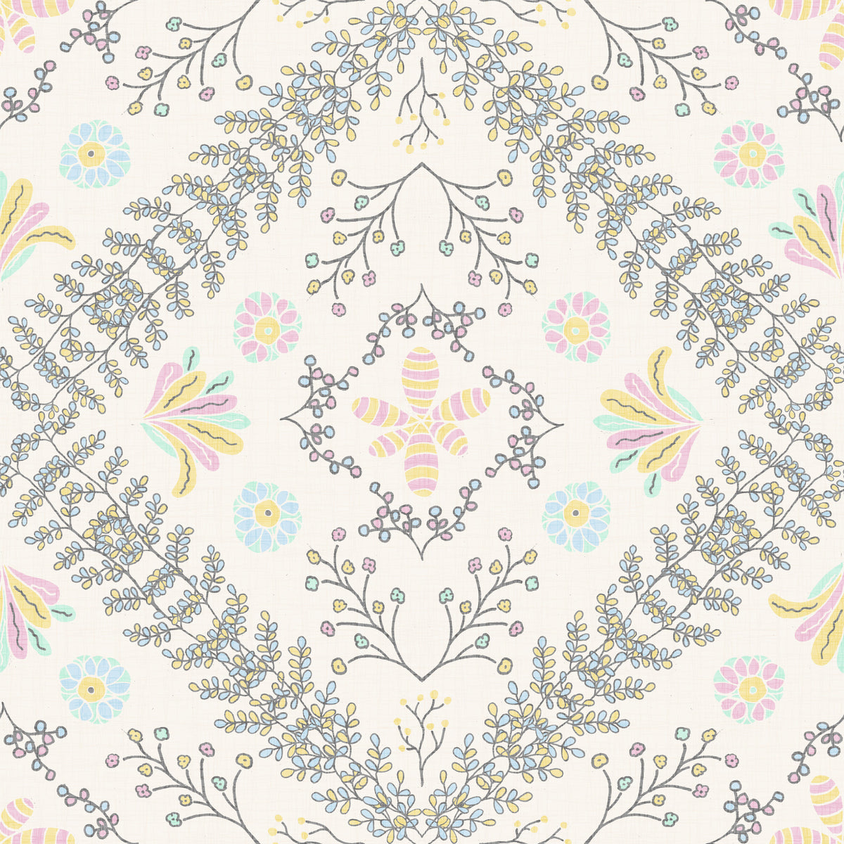 Papier peint blanc de la tapisserie fleuris⁠ in your room