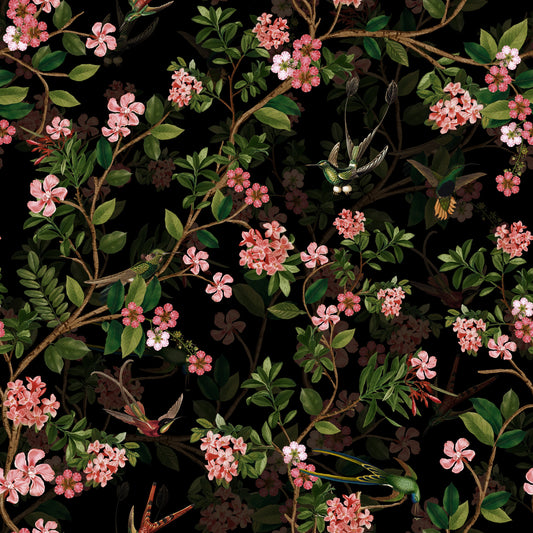 Vintage Midnight Whispers of the Tropics Tapete⁠