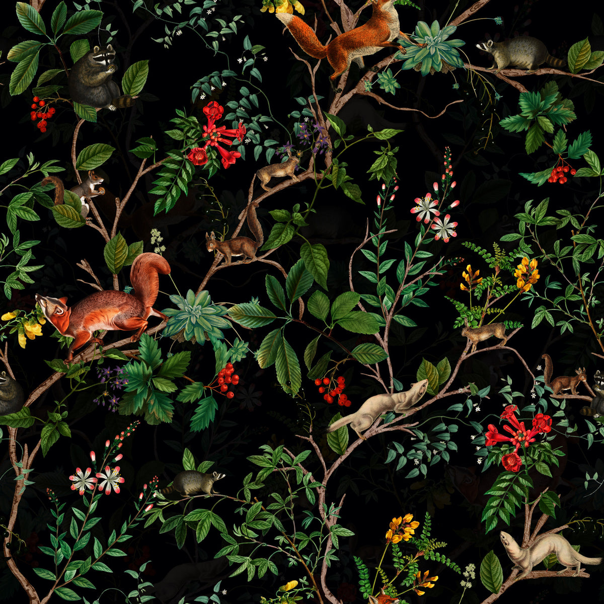 Sfondo di Woodlands vintage di mezzanotte⁠ in your room — zoomed