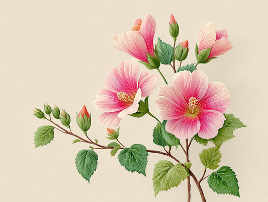 Hibiscus drømme vægmaleri