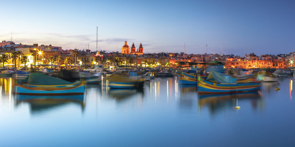 Murale murale du port de Marsaxlokk in your room — zoomed