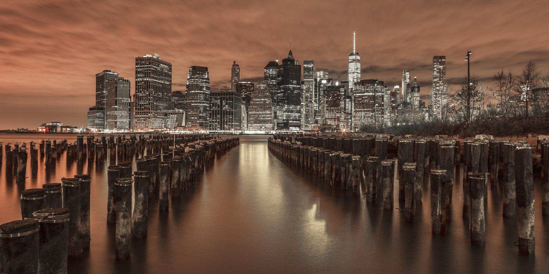 Dusk Over Manhattan Wall Mural