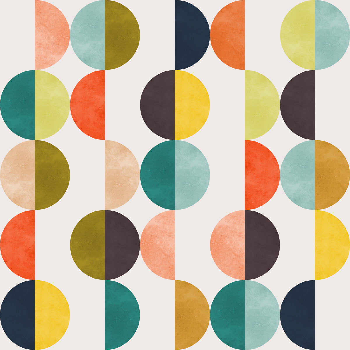 Retro -Kreise Wallpaper⁠ in your room