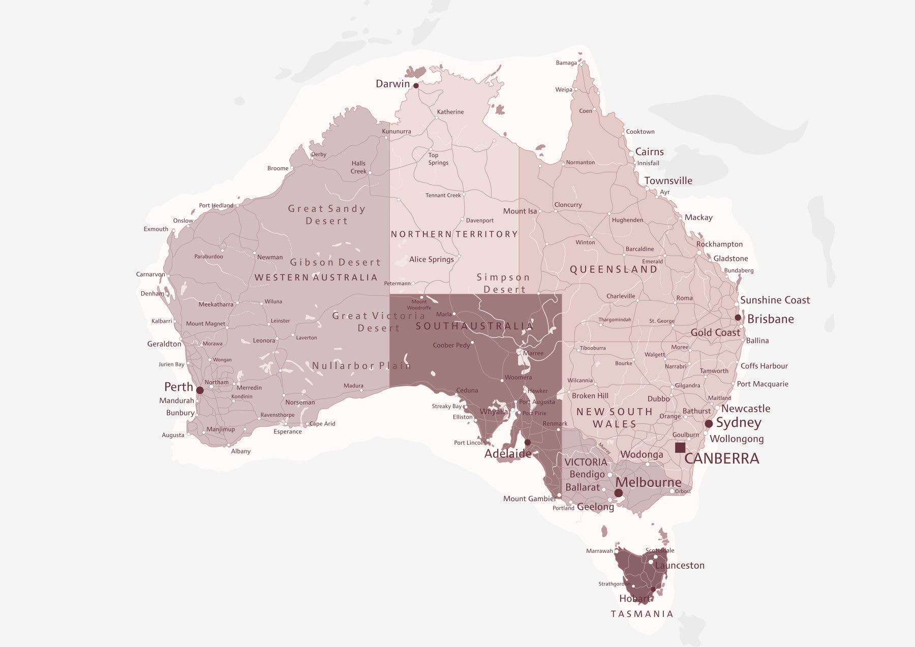 Australien Pink Töne Wandmalerei