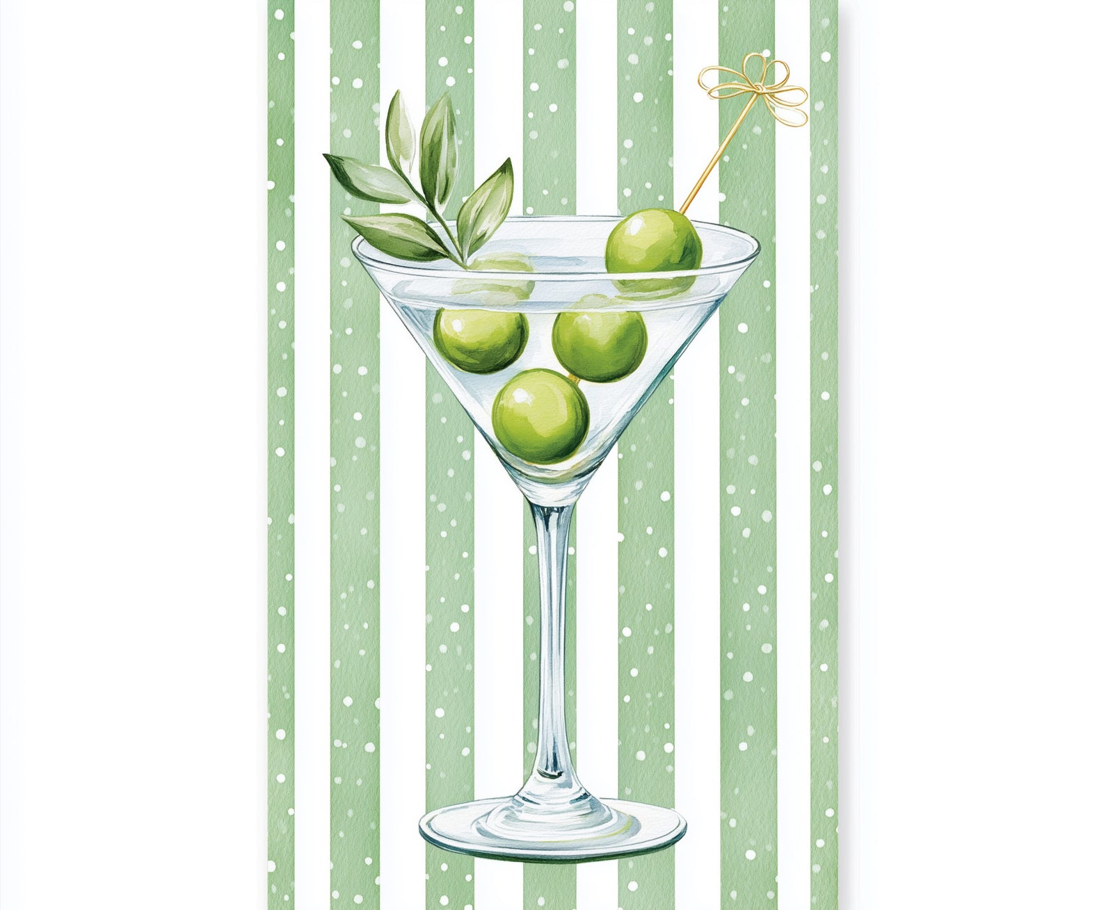 Tapet cu dungi de măsline martini⁠