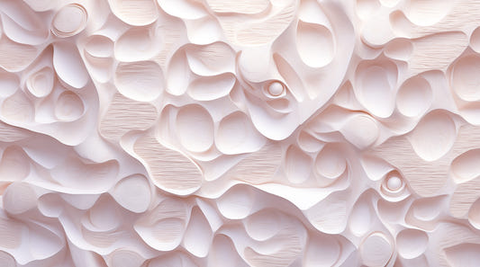 Peinture murale de surface sculptée rose