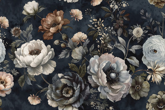 Classical Victorian Baroque Flora Symphony Wall Mural