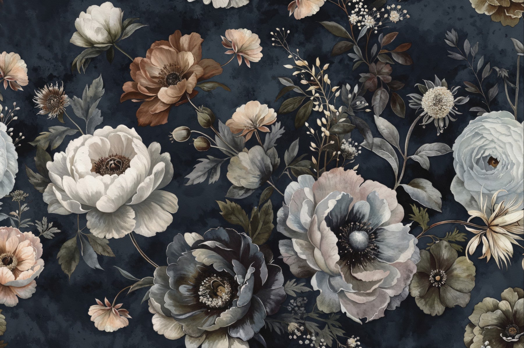 Mural clasic victorian baroc flora simfonică in your room — zoomed