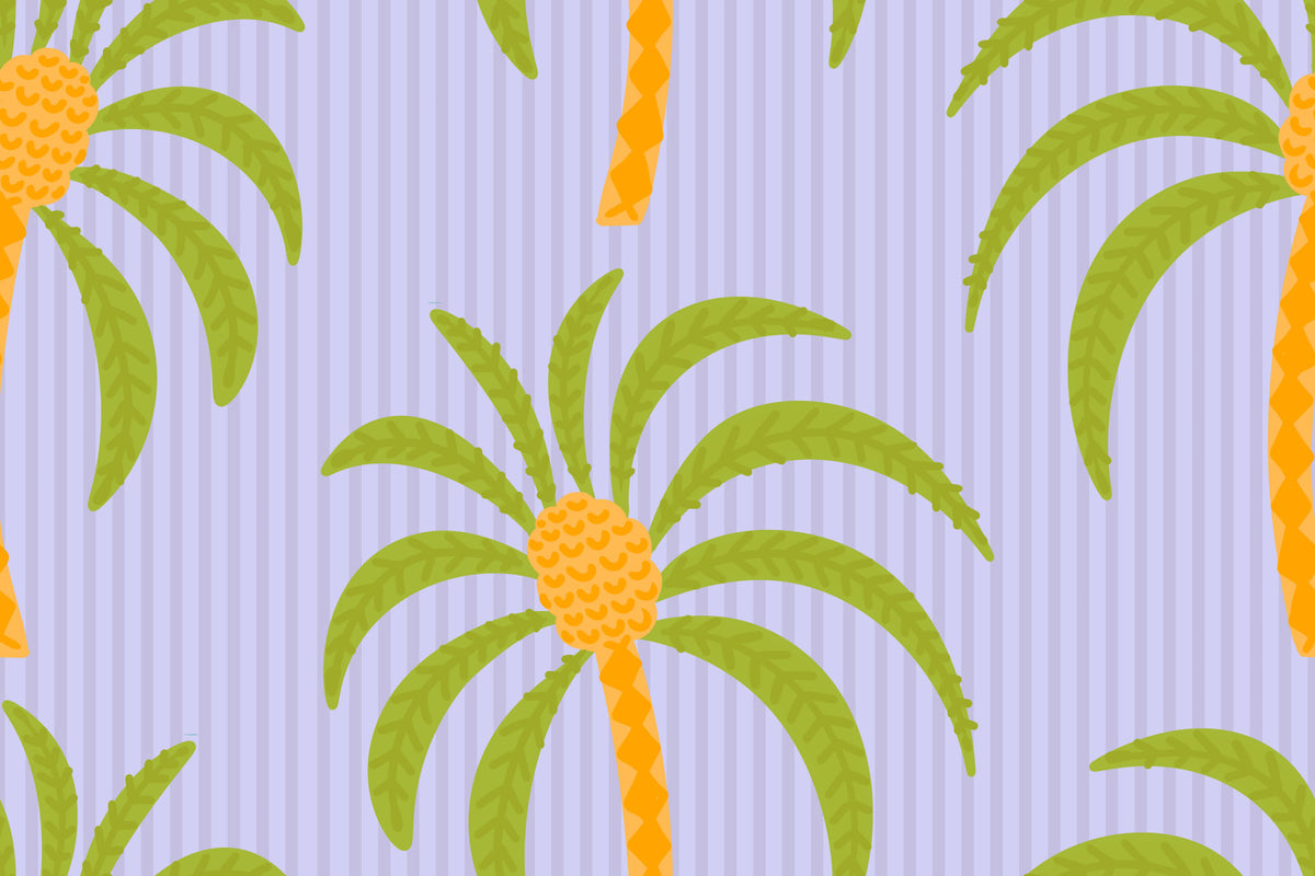 Palm Paradise Stripes Wallpaper⁠
