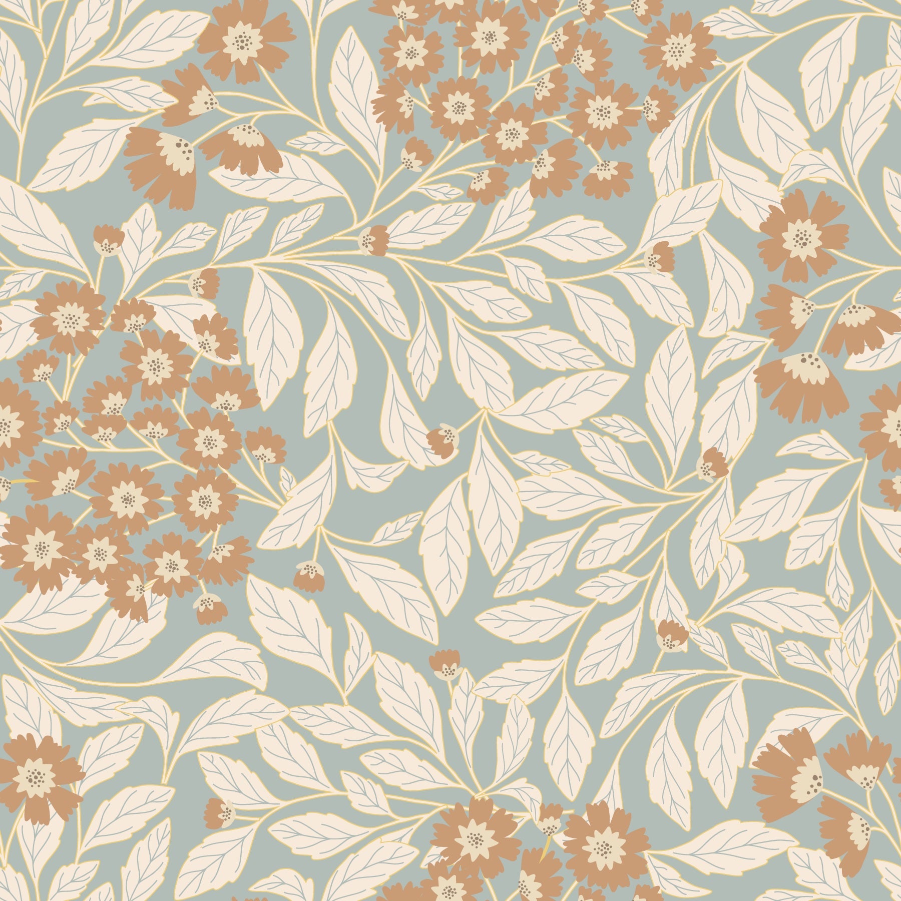 Rustic Floral Harmony Wallpaper⁠