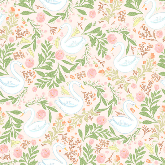 Fondage d'écran Swans & Florals serein⁠
