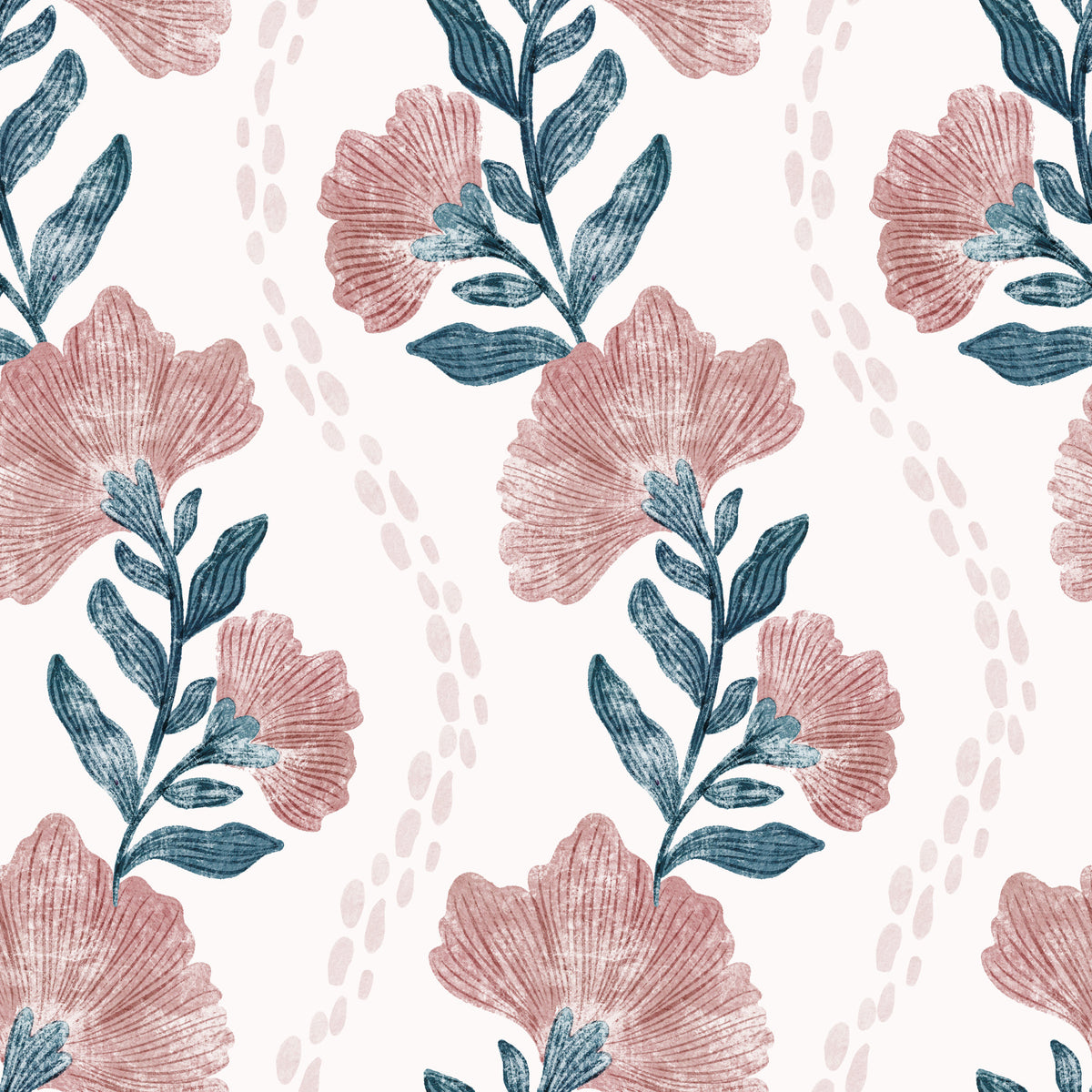 Blush Bloom Tapet in your room