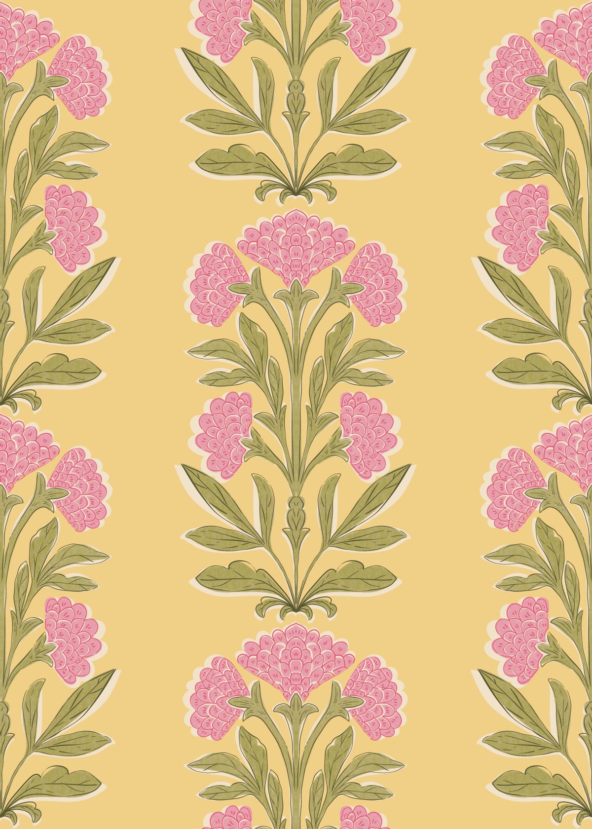 Golden Mughal Bloom Wallpaper⁠ in your room