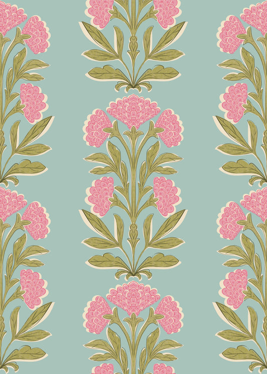 Mughal Bloom & Leaf Wallpaper⁠