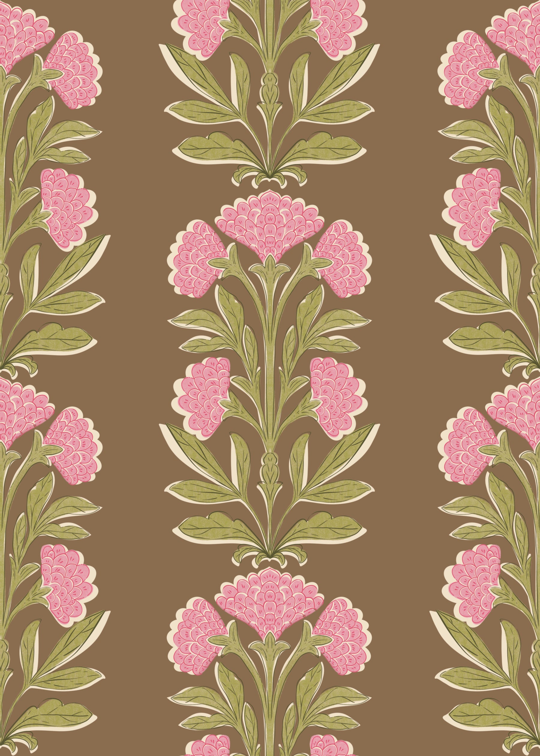 Vintage Floral Charm Wallpaper⁠ in your room — zoomed