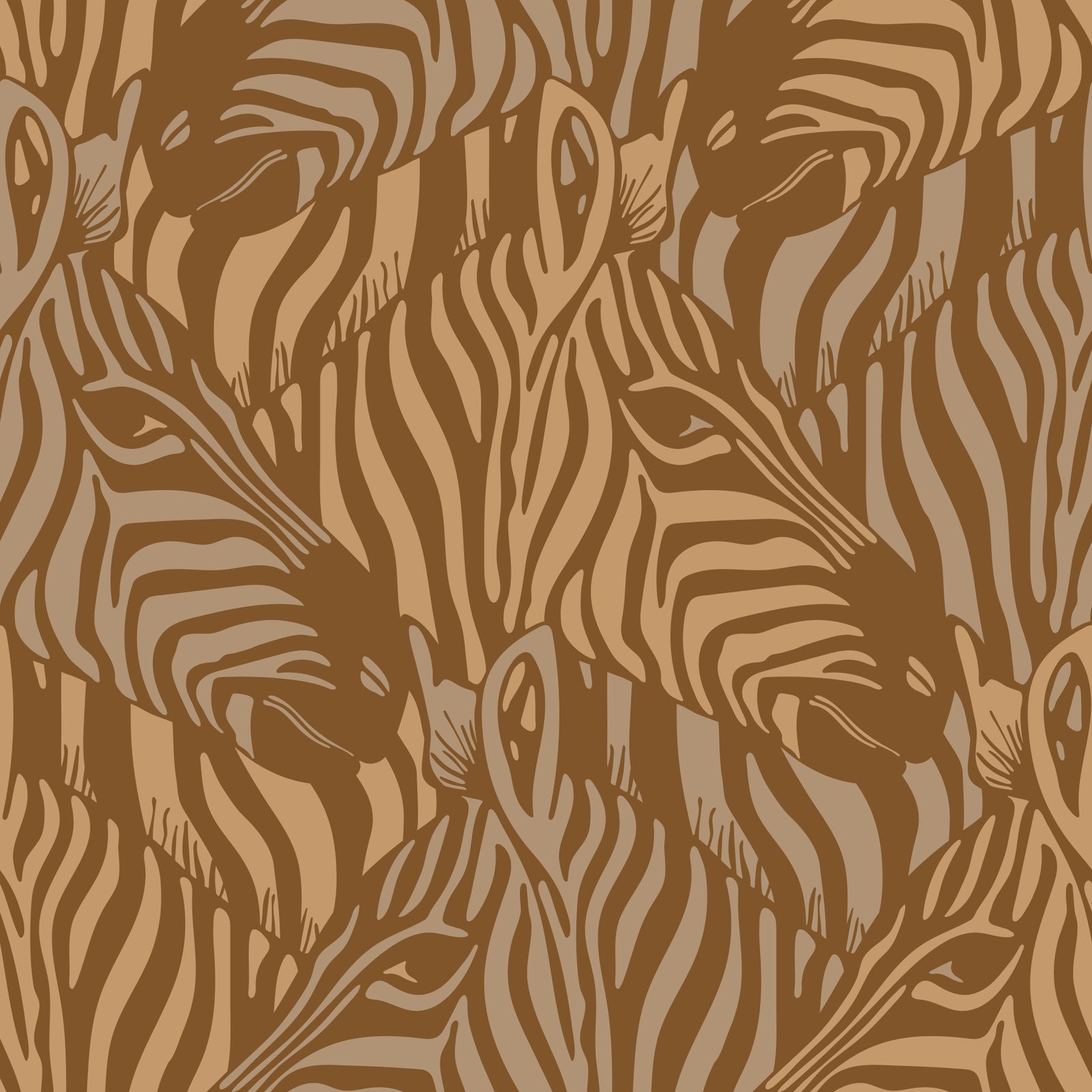 Strisce di animali selvatici zebra mandria selvatica a sabbia neutra calda a sabbia marrone fulmine⁠