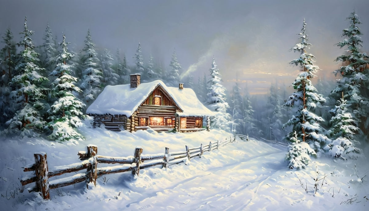 Winter's Warm Embrace Wall Mural in your room