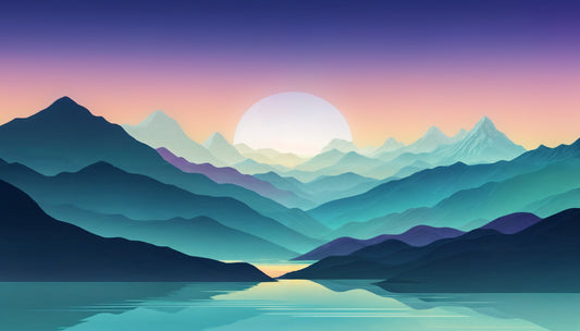 Gradient toppar väggväggmålning