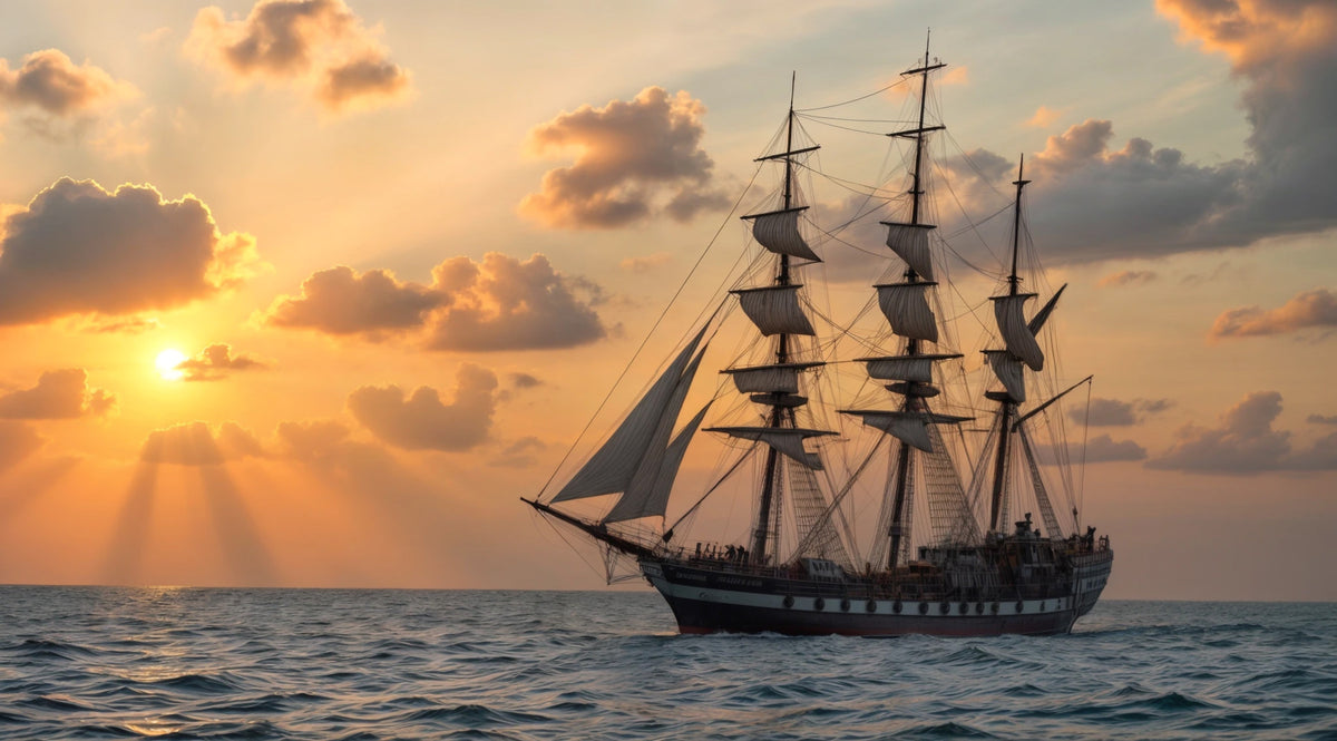 Sailing at Dusk Wall Mural in your room — zoomed