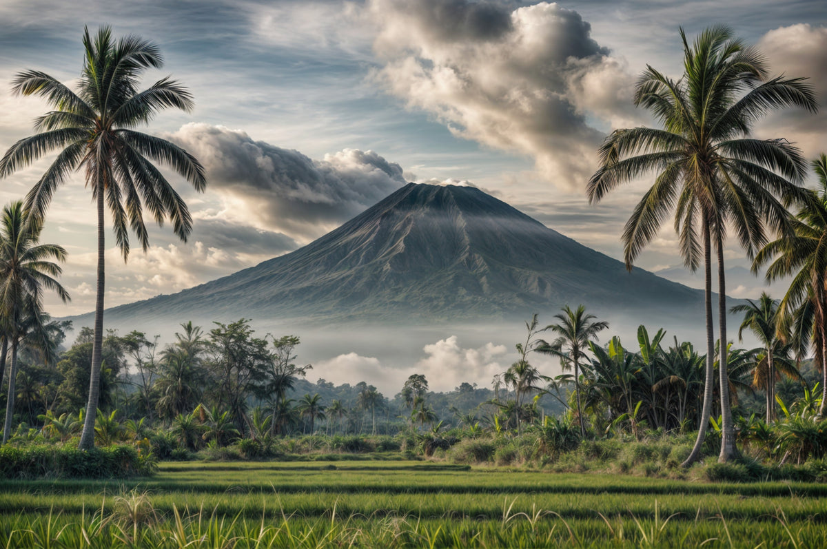 Mount Agung Serenity Wall Mural in your room — zoomed