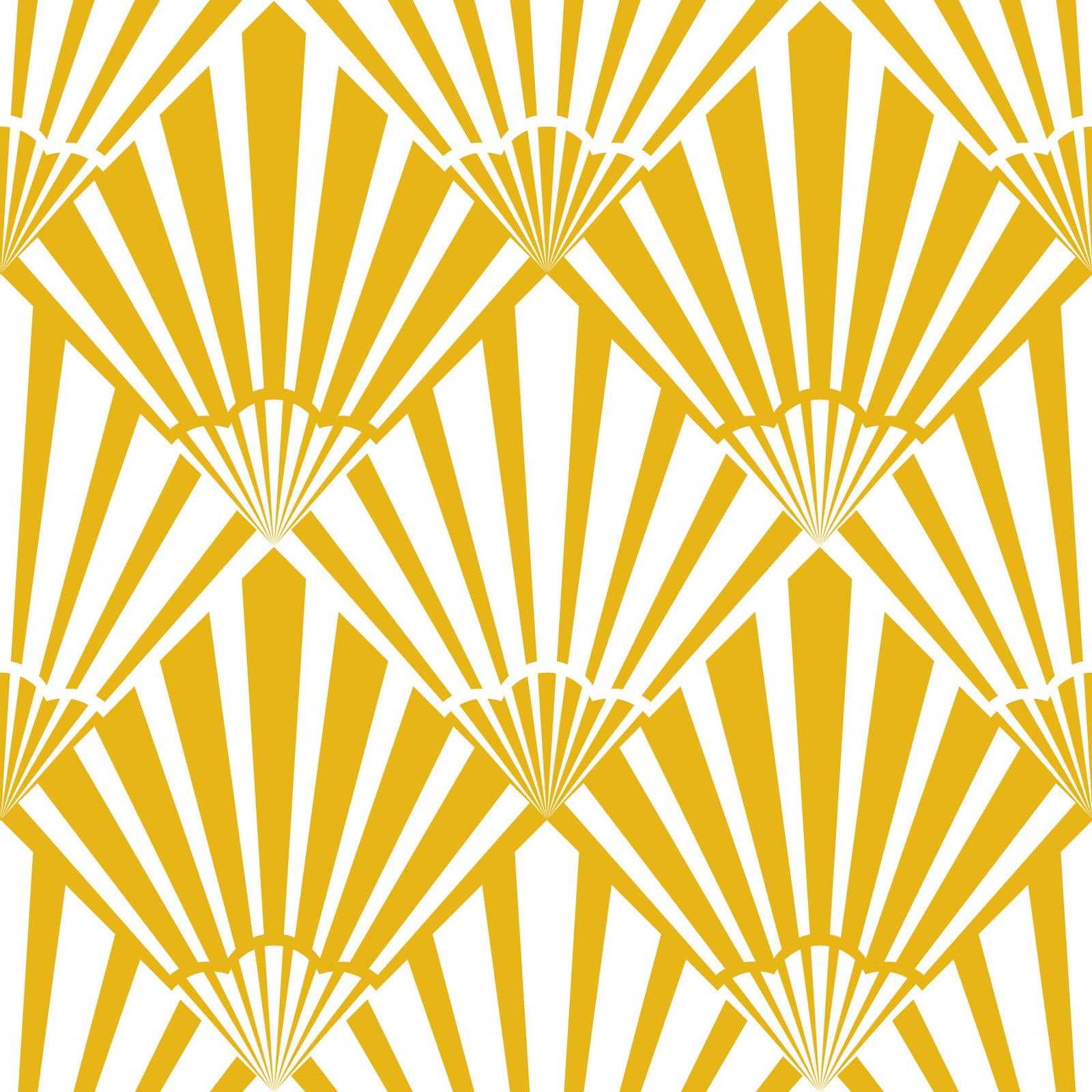 Sunrise Art déco vintage abstrait géométrique jaune or blanc wallpaper⁠