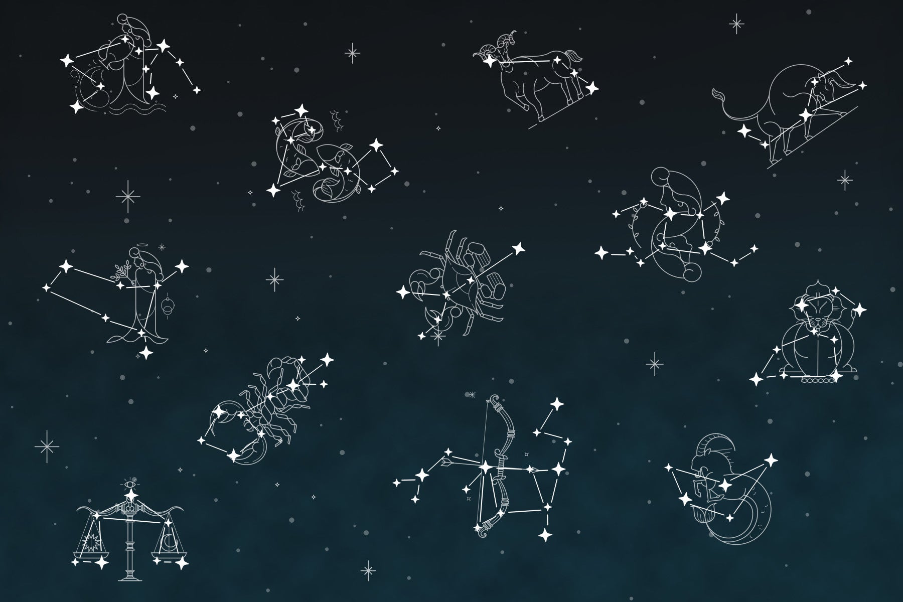 Zodiac Dreams Wall Mural