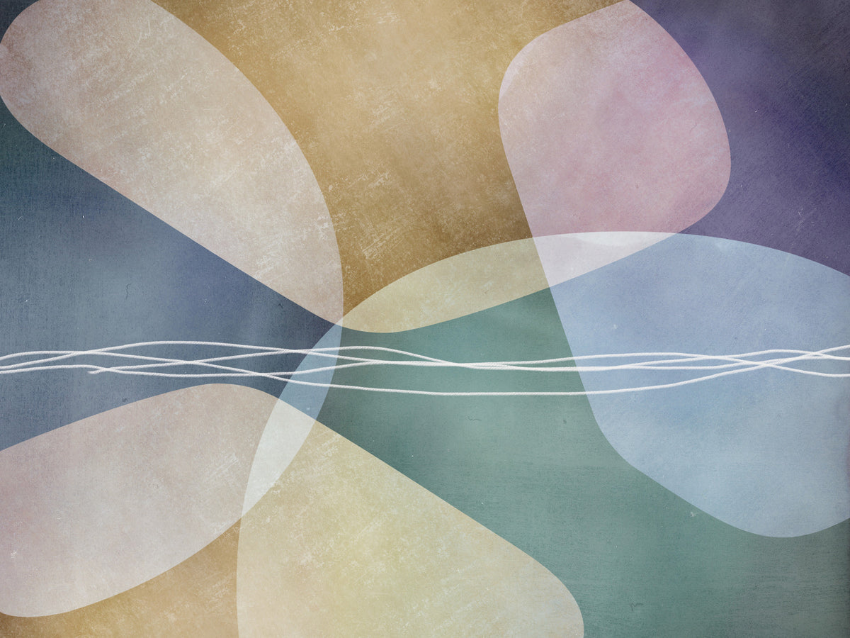 Soft Geo Wall Mural in your room — zoomed