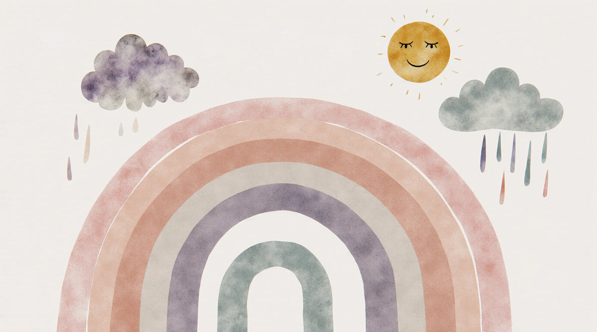 Sunshine＆Rainbows Wall Mural in your room