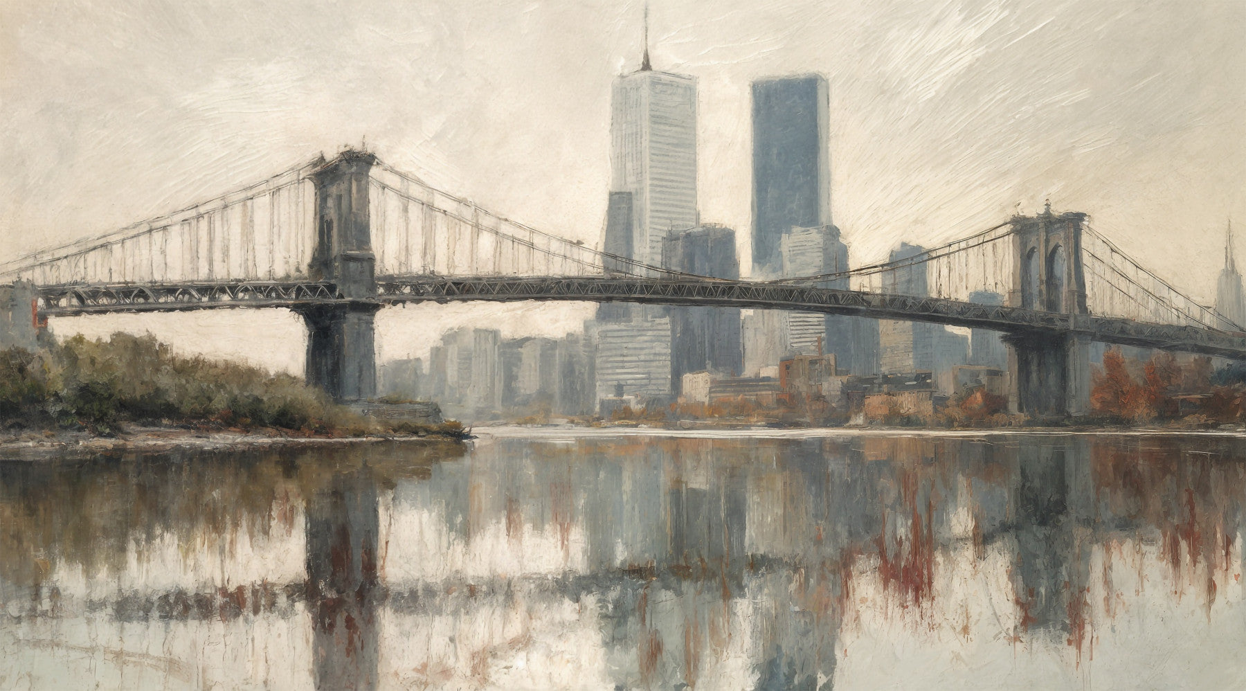 Murale de mur de réflexion de New York in your room — zoomed
