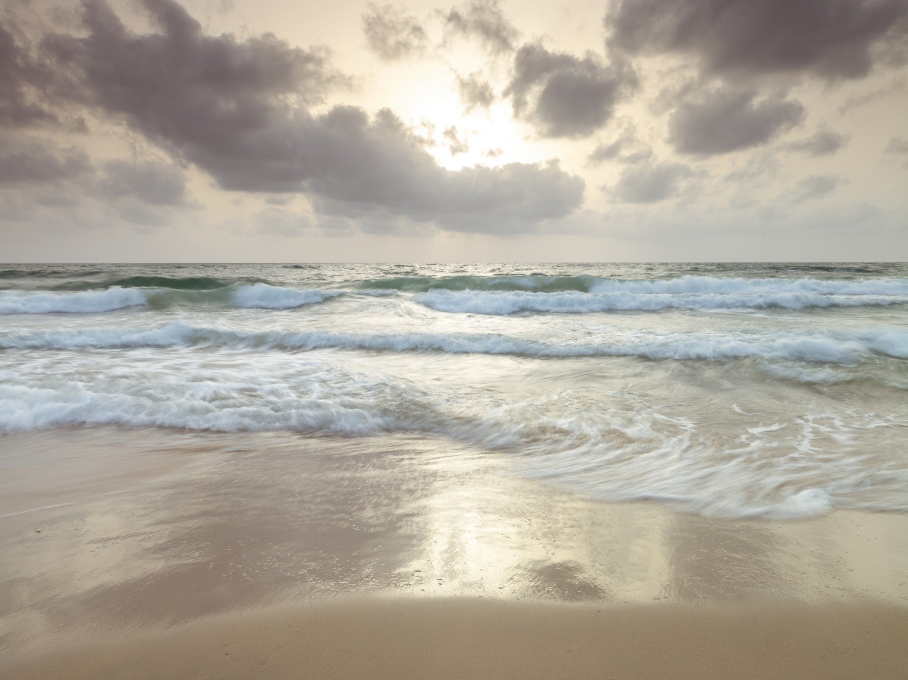 Tranquil beach Wall Mural in your room — zoomed