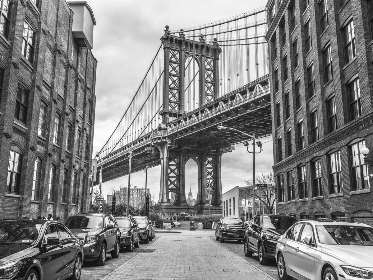 Walking the Manhattan Bridge Wall Mural in your room