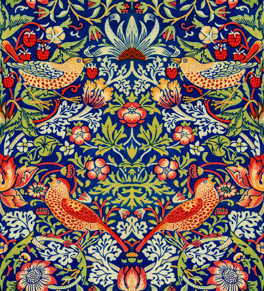 William Morris - The Strawberry Thief Wallpaper⁠ Moody Colors Wallpaper⁠