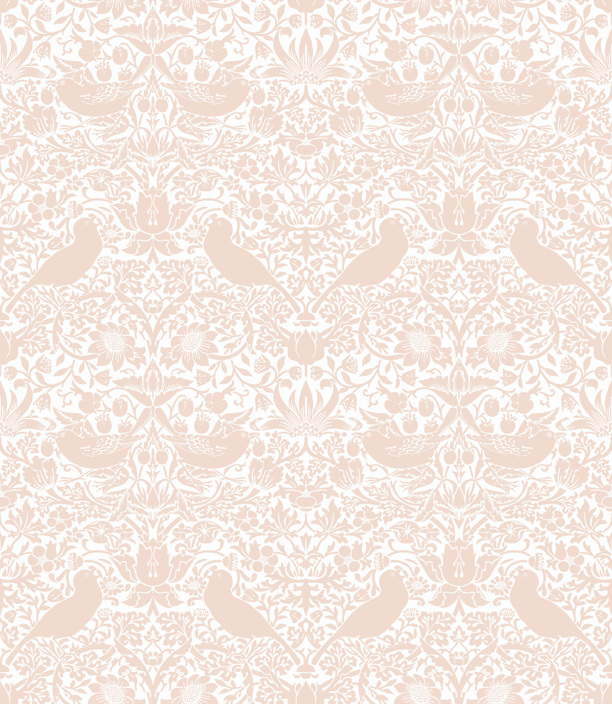 William Morris - Papier peint Le Voleur de Fraises Rose Blanc in your room