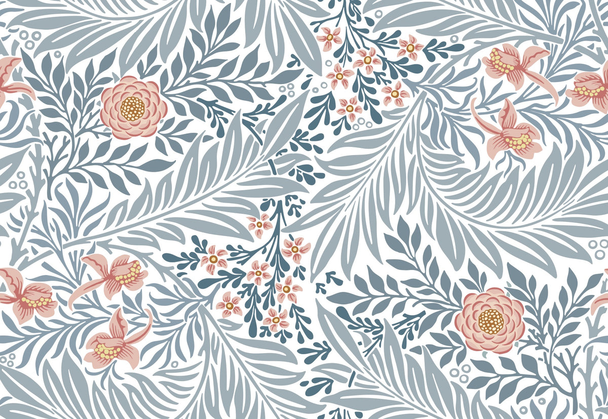Papier peint William Morris Larkspur bleu
