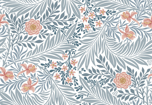 William Morris Larkspur- Blue Wallpaper⁠