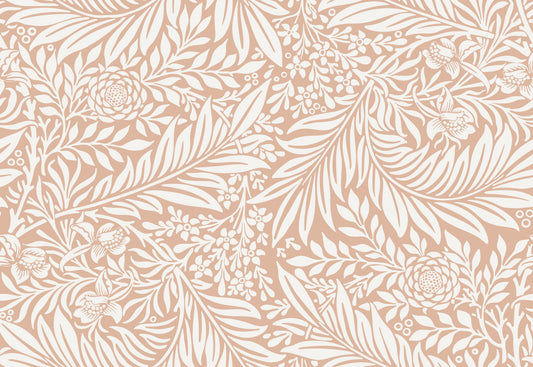 William Morris Larkspur Beige White Wallpaper⁠