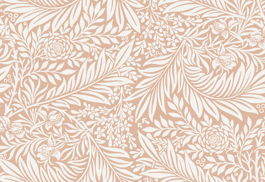 William Morris Larkspur Sand White Wallpaper⁠