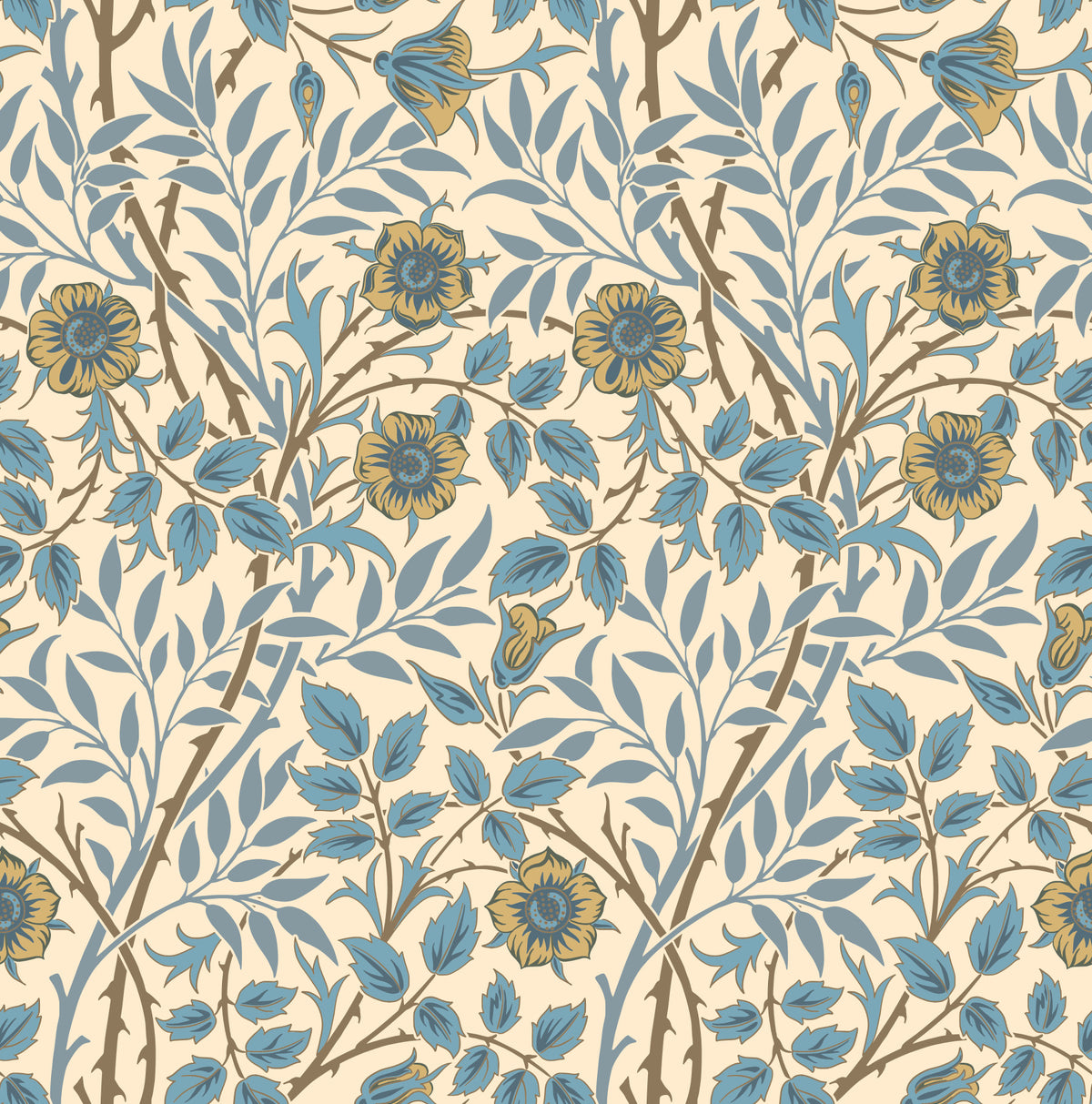 Papier peint William Morris Sweet Briar beige
