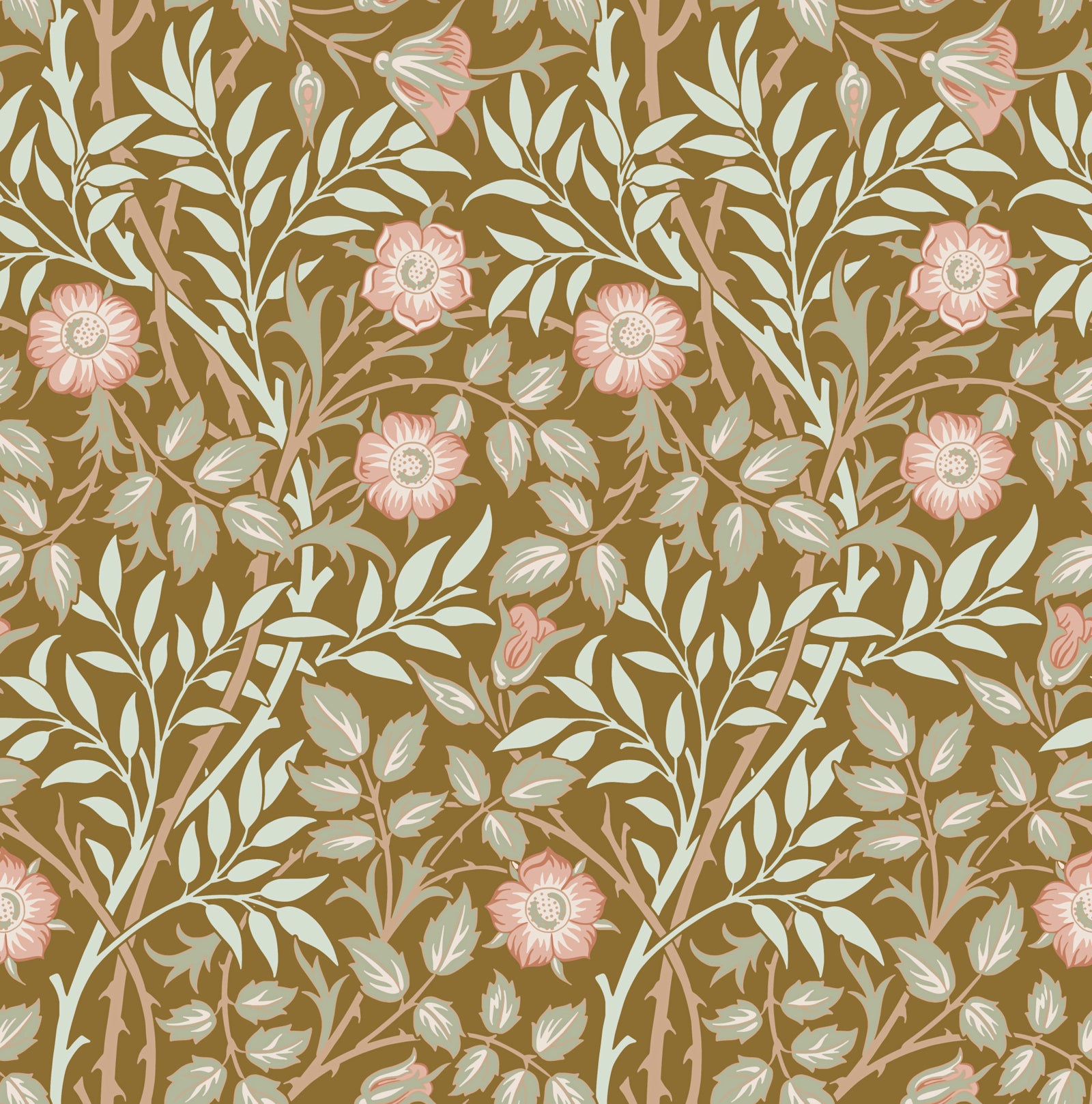 Papier peint William Morris Sweet Briar Or Rose