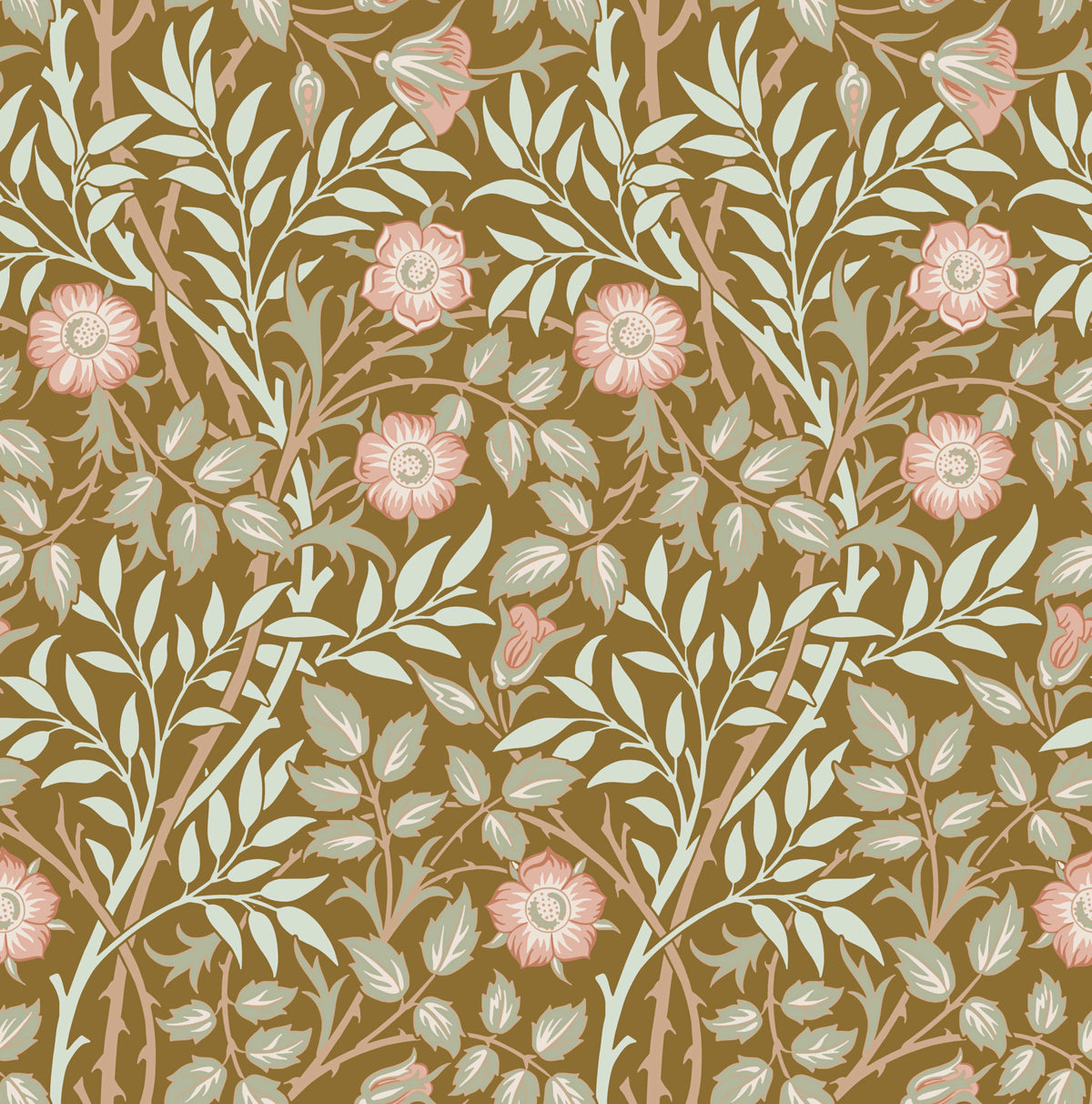 Papier peint William Morris Sweet Briar Or Rose in your room — zoomed
