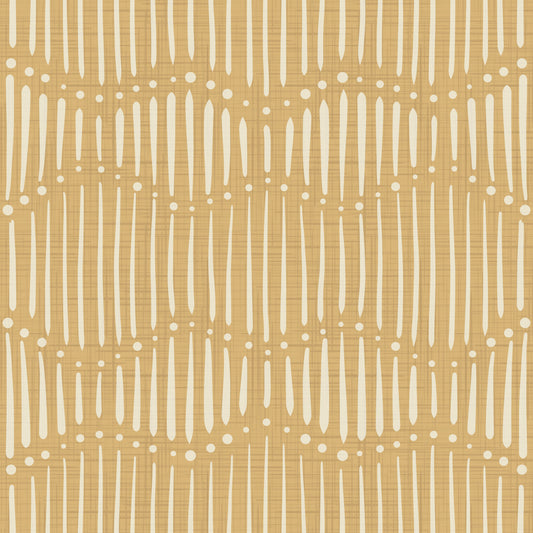 Boho Waves On Honey Canvas Wallpaper⁠